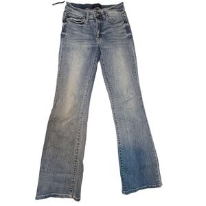 Judy Blue Los Angeles bootcut stretch distressed denim blue women's jeans 25